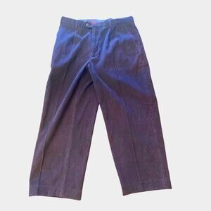 Turnbury Navy Blue Corduroy Pants Men 36x30 Straight Leg Preppy Dadcore Academia